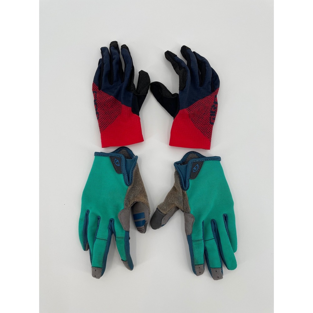 Giro Womens Mountain Bike Gloves Bundle Rivette CS LA DND Small Teal Red
